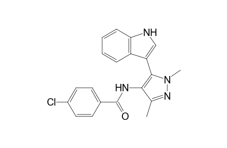 3-[4-(4-Chlorobenzoylamino)-1,3-dimethylpyrazol-5-yl]indole