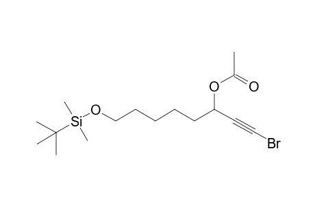 1-Bromo-8-(tert-butyldimethylsilyloxy)oct-1-yn-3-yl acetate