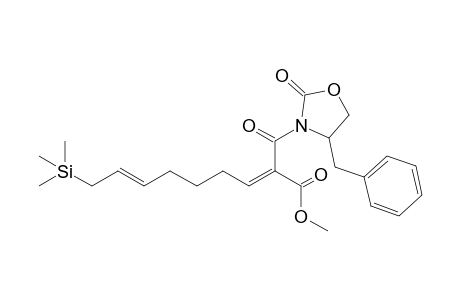 Methyl 2-[(2'-oxo-4'-benzyl-3'-oxazolidinyl)carbonyl]-9-(trimethylsilyl)-2,7-nonadienoate