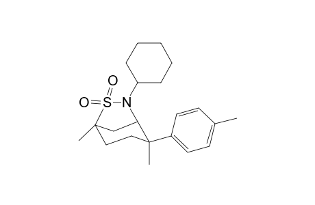 7-Cyclohexyl-2,5-dimethyl-2-(4-methylphenyl)-6,7-thiazabicyclo[3.2.1]octane 6,6-dioxide