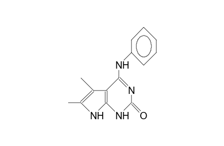4-Anilino-1,7-dihydro-5,6-dimethyl-2H-pyrrolo(2,3-D)pyrimidin-2-one