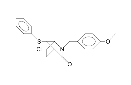 6-exo-Chloro-2-(4'-methoxy-benzyl)-7-anti-phenylsulfenyl-2-aza-bicyclo(2.2.1)heptan-3-one