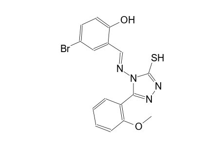 4-bromo-2-((E)-{[3-(2-methoxyphenyl)-5-sulfanyl-4H-1,2,4-triazol-4-yl]imino}methyl)phenol