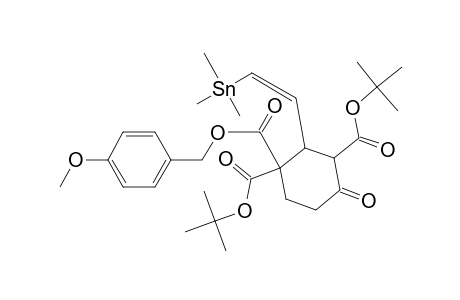Bis(1,1-dimethylethyl) p-methoxybenzyl 4-Oxo-2-[2(Z)-(trimethylstannyl)ethenyl]cyclohexane-1,1,3-tricarboxylate