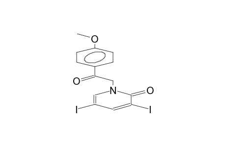 1-(4-METHOXYBENZOYLMETHYL)-3,5-DIIODO-1,2-DIHYDRO-2-PYRIDONE