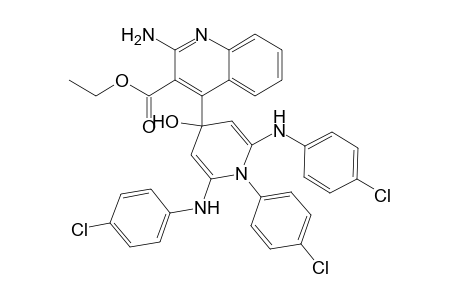 Ethyl 2-amino-4-[4-hydroxy-1-(4-chlorophenyl)-2,6-bis(4-chlorophenylamino)-1,4-dihydro-4-pyridyl]quinoline-3-carboxylate