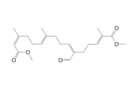2,6,10,14-Hexadecatetraenedioic acid, 6-formyl-2,10,14-trimethyl-, dimethyl ester, (E,Z,E,Z)-