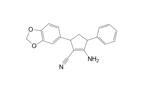 1-Amino-2-cyano-3-(3,4-methylenedioxyphenyl)cyclopentene