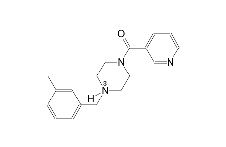 1-(3-methylbenzyl)-4-(3-pyridinylcarbonyl)piperazin-1-ium