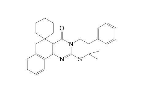 2-(isopropylthio)-3-phenethyl-3H-spiro[benzo[h]quinazoline-5,1'-cyclohexan]-4(6H)-one