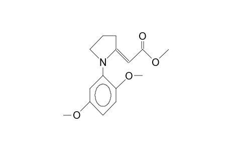 (E)-(1-<2,5-Dimethoxy-phenyl>-2-pyrrolidinylidene)-acetic acid, methyl ester