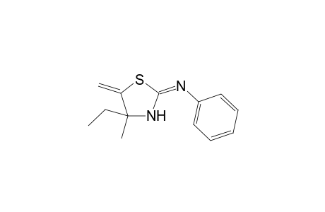 2-Phenylimino-4-ethyl-4-methyl-5-methylene-thiazolidine
