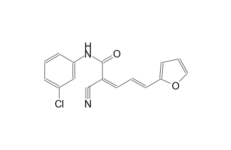 (2Z,4E)-N-(3-chlorophenyl)-2-cyano-5-(2-furyl)-2,4-pentadienamide