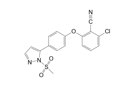 2-chloro-6-{p-[1-(methylsulfonyl)pyrazol-5-yl]phenoxy}benzonitrile