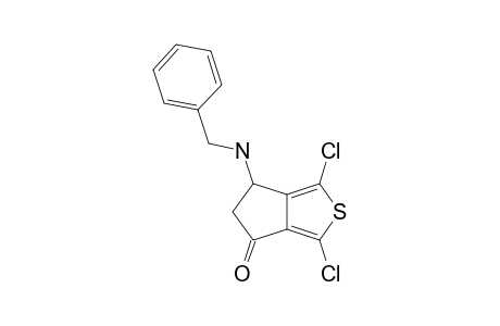 6-BENZYLAMINO-1,3-DICHLORO-5,6-DIHYDRO-4H-CYCLOPENTA-[C]-THIOPHEN-4-ONE