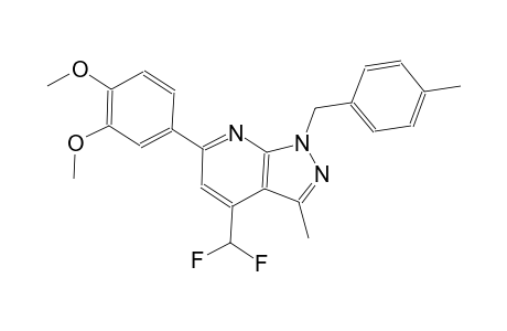 1H-pyrazolo[3,4-b]pyridine, 4-(difluoromethyl)-6-(3,4-dimethoxyphenyl)-3-methyl-1-[(4-methylphenyl)methyl]-