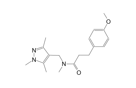 3-(4-methoxyphenyl)-N-methyl-N-[(1,3,5-trimethyl-1H-pyrazol-4-yl)methyl]propanamide