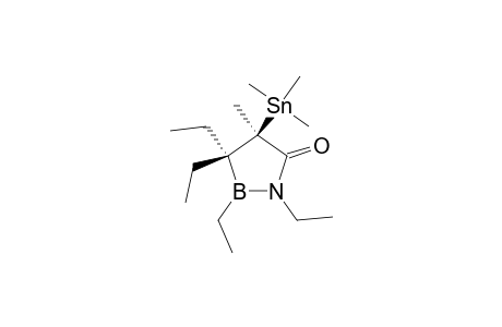 1,2,3,3-TETRAETHYL-4-METHYL-4-TRIMETHYLSTANNYL-1,2-AZABOROLAN-5-ONE