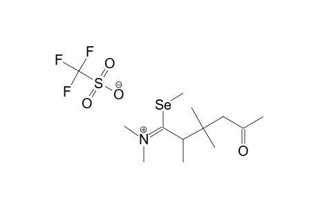 DIMETHYL-N-(1-METHYLSELENENYL-5-OXO-2,3,3-TRIMETHYLHEXANYLIDENE)-TRIFLUOROMETHANESULFONATE