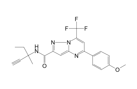 5-(4-Methoxyphenyl)-N-(3-methylpent-1-yn-3-yl)-7-(trifluoromethyl)-2-pyrazolo[1,5-a]pyrimidinecarboxamide