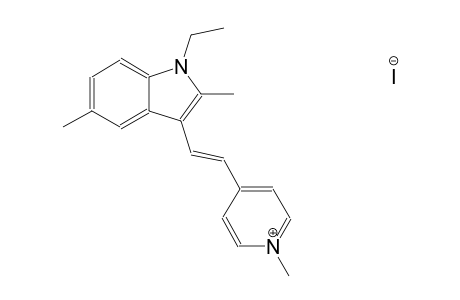 pyridinium, 4-[(E)-2-(1-ethyl-2,5-dimethyl-1H-indol-3-yl)ethenyl]-1-methyl-, iodide