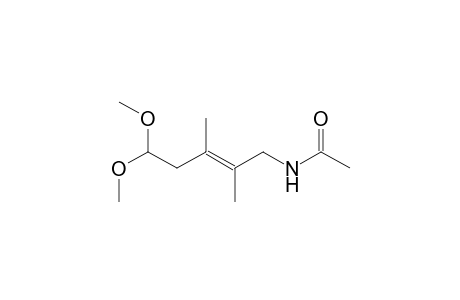 1-Acetylamino-5,5-dimethoxy-2,3-dimethyl-2(E)-pentene
