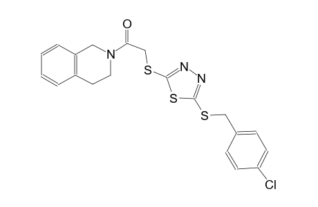 2-[({5-[(4-chlorobenzyl)sulfanyl]-1,3,4-thiadiazol-2-yl}sulfanyl)acetyl]-1,2,3,4-tetrahydroisoquinoline