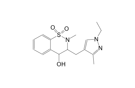 2H-1,2-benzothiazin-4-ol, 3-[(1-ethyl-3-methyl-1H-pyrazol-4-yl)methyl]-3,4-dihydro-2-methyl-, 1,1-dioxide
