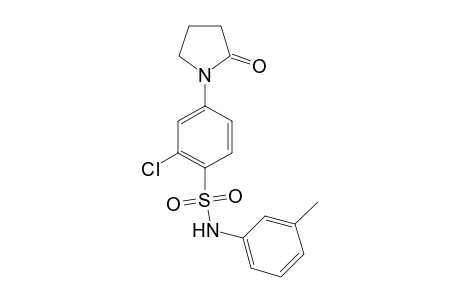 2-Chloro-N-(3-methylphenyl)-4-(2-oxo-1-pyrrolidinyl)benzenesulfonamide