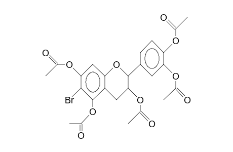 3,3',4',5,7-Penta-O-acetyl-6-bromo-catechin