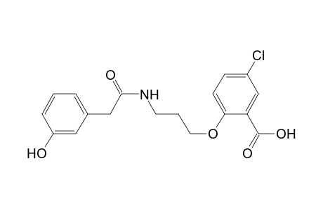 Benzoic acid, 5-chloro-2-[3-[[(3-hydroxyphenyl)acetyl]amino]propoxy]-