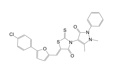 4-thiazolidinone, 5-[[5-(4-chlorophenyl)-2-furanyl]methylene]-3-(2,3-dihydro-1,5-dimethyl-3-oxo-2-phenyl-1H-pyrazol-4-yl)-2-thioxo-, (5Z)-