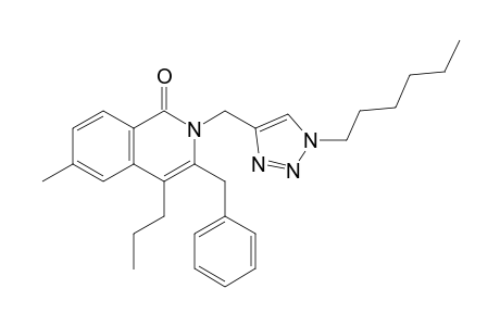 3-Benzyl-2-[(1-n-hexyl-1H-1,2,3-triazol-4-yl)methyl]-6-methyl-4-n-propylisoquinolin-1(2H)-one