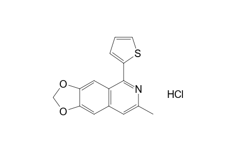 7-methyl-5-(2-thienyl)-1,3-dioxolo[4,5-g]isoquinoline, hydrochloride