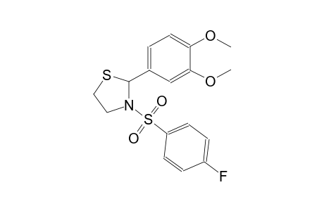 thiazolidine, 2-(3,4-dimethoxyphenyl)-3-[(4-fluorophenyl)sulfonyl]-