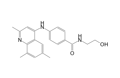 N-(2-hydroxyethyl)-4-[(2,6,8-trimethyl-4-quinolinyl)amino]benzamide