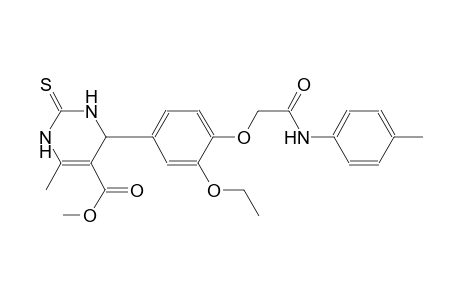methyl 4-{3-ethoxy-4-[2-oxo-2-(4-toluidino)ethoxy]phenyl}-6-methyl-2-thioxo-1,2,3,4-tetrahydro-5-pyrimidinecarboxylate