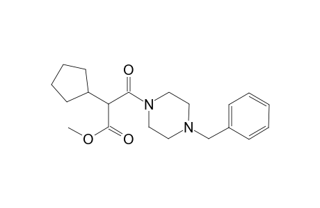 2-cyclopentyl-3-oxo-3-[4-(phenylmethyl)-1-piperazinyl]propanoic acid methyl ester