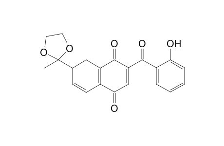 Ethylene glycol ketal of 2-acetyl-7-(o-hydroxybenzoyl)-1,2-dihydronaphtho-5,8-quinone
