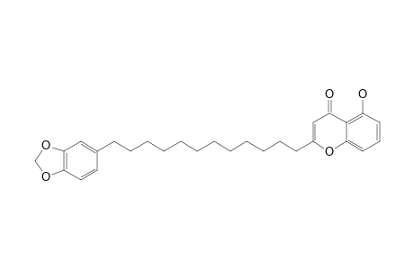 PEPEROVULCANONE-B;5-HYDROXY-2-[12'-(3'',4''-METHYLENEDIOXYPHENYL)-DODECANYL]-CHROMONE