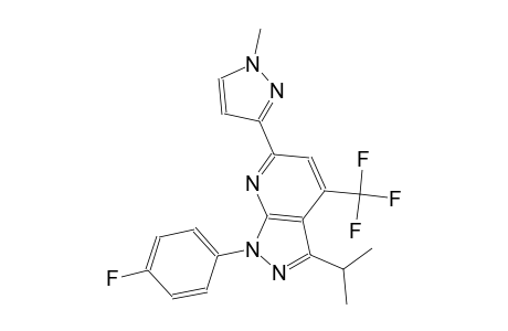 1H-pyrazolo[3,4-b]pyridine, 1-(4-fluorophenyl)-3-(1-methylethyl)-6-(1-methyl-1H-pyrazol-3-yl)-4-(trifluoromethyl)-