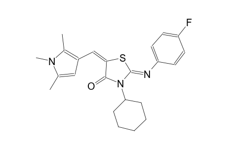 (2Z,5E)-3-cyclohexyl-2-[(4-fluorophenyl)imino]-5-[(1,2,5-trimethyl-1H-pyrrol-3-yl)methylene]-1,3-thiazolidin-4-one