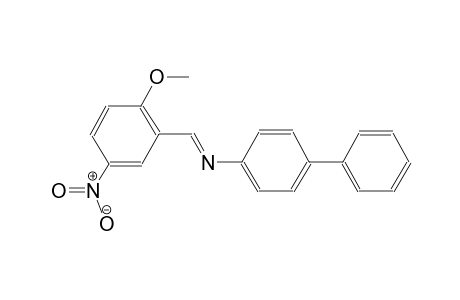 N-[(E)-(2-Methoxy-5-nitrophenyl)methylidene][1,1'-biphenyl]-4-amine