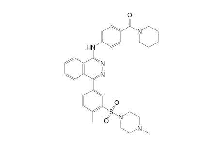 4-{4-methyl-3-[(4-methyl-1-piperazinyl)sulfonyl]phenyl}-N-[4-(1-piperidinylcarbonyl)phenyl]-1-phthalazinamine