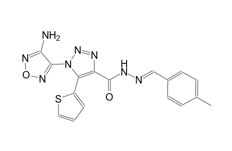 1-(4-amino-1,2,5-oxadiazol-3-yl)-N'-[(E)-(4-methylphenyl)methylidene]-5-(2-thienyl)-1H-1,2,3-triazole-4-carbohydrazide