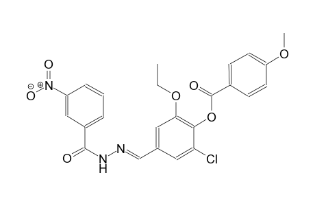 2-chloro-6-ethoxy-4-{(E)-[(3-nitrobenzoyl)hydrazono]methyl}phenyl 4-methoxybenzoate