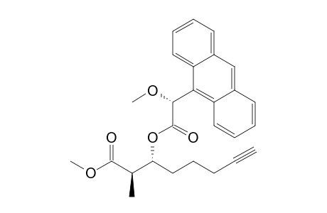 (2R,3R)-3-O-[(-)-(R)-.alpha.-methoxy-.alpha.-(9-anthryl)acetyl]-2-methyloct-7-ynoic methyl ester