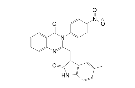 2-[(Z)-(5-methyl-2-oxo-1,2-dihydro-3H-indol-3-ylidene)methyl]-3-(4-nitrophenyl)-4(3H)-quinazolinone