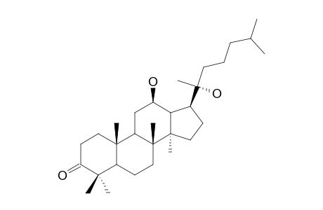 12.beta.,20R-Dihydroxy-Dammaran-3-one