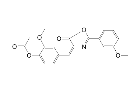 2-Methoxy-4-[(E)-(2-(3-methoxyphenyl)-5-oxo-1,3-oxazol-4(5H)-ylidene)methyl]phenyl acetate